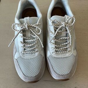 Skechers BOBS White and Tan Sneakers